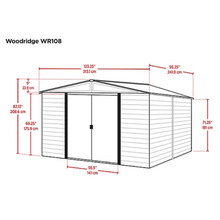 Arrow Woodridge 10x8 Metal Storage Shed - additional product view 3