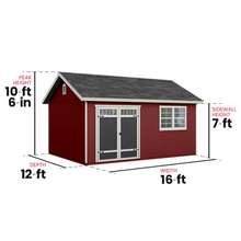 Handy Home Scarsdale 12x16 Wood Shed with Floor - additional product view 3
