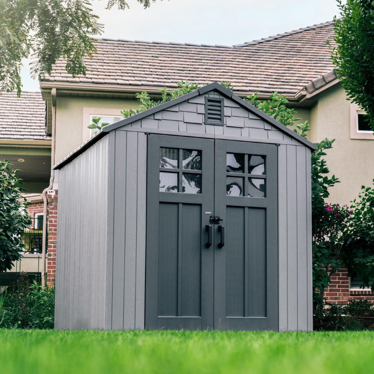 Lifetime 7x7 Gray Storage Shed