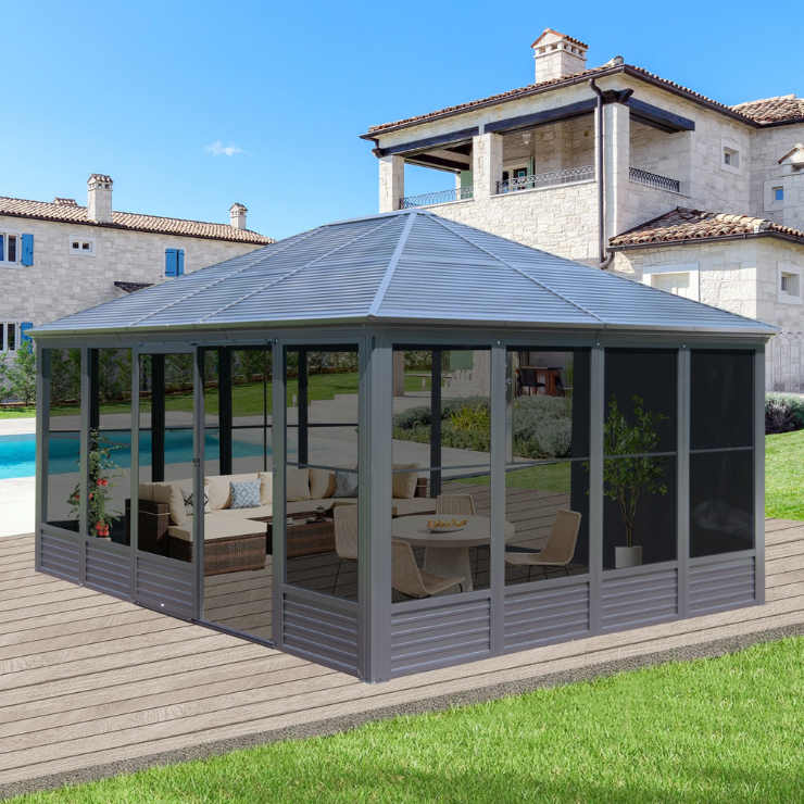 Domi 16.5x13 All-Season Solarium Gazebo