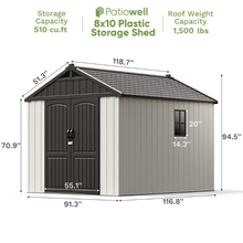 Patiowell 8x10 Resin Storage Shed with Floor - additional product view 3