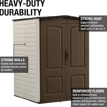 Rubbermaid 5x4 Vertical Resin Storage Shed with Floor - additional product view 3