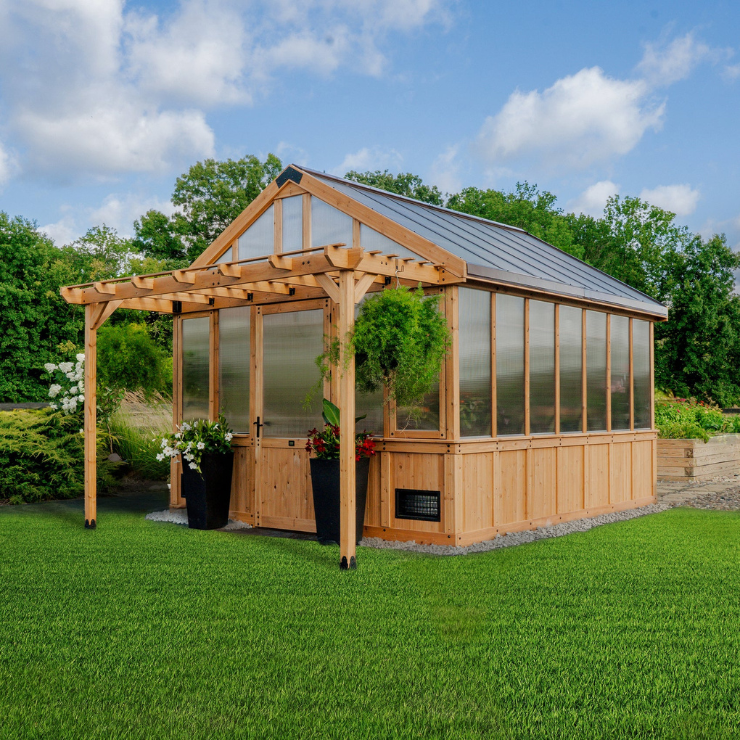 Backyard Discovery Bellerose XL 13x11 Cedar Greenhouse