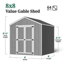 Little Cottage 8x8 Value Gable Shed Kit - additional product view 3