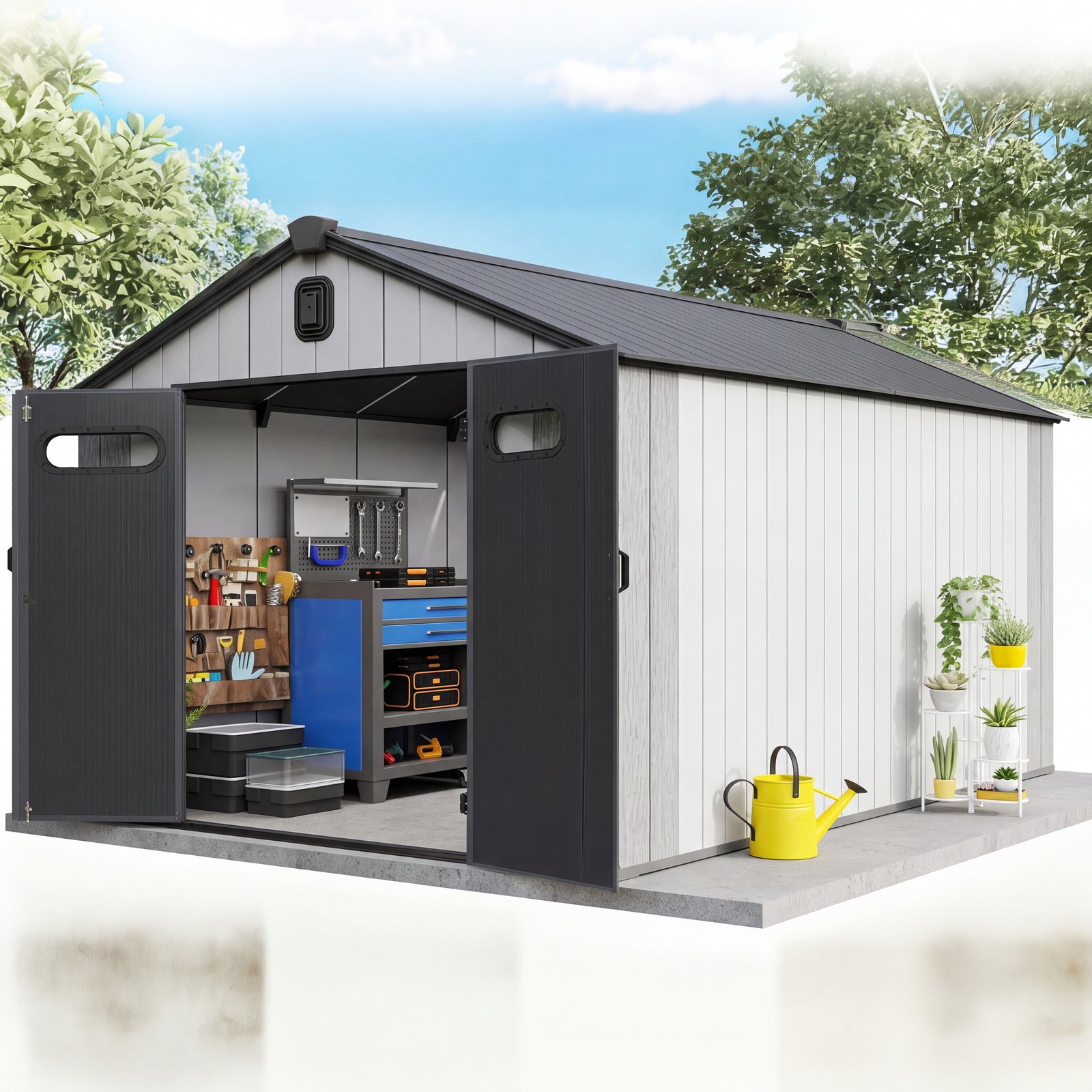 Domi 8x16 Resin Storage Shed