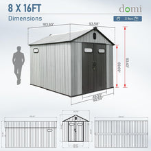 Domi 8x16 Resin Storage Shed - additional product view 4